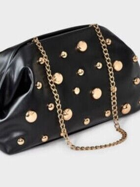 A.New. Day. Studded Chain Shoulder Bag in Black NWT